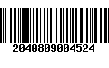 Código de Barras 2040809004524