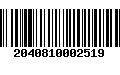 Código de Barras 2040810002519