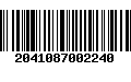 Código de Barras 2041087002240