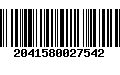 Código de Barras 2041580027542