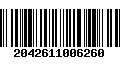 Código de Barras 2042611006260