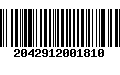 Código de Barras 2042912001810