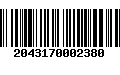 Código de Barras 2043170002380