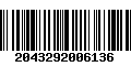 Código de Barras 2043292006136