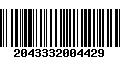 Código de Barras 2043332004429