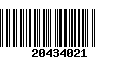 Código de Barras 20434021