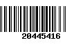 Código de Barras 20445416