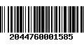 Código de Barras 2044760001585