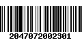 Código de Barras 2047072002301