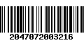 Código de Barras 2047072003216