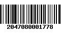 Código de Barras 2047080001778