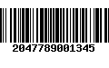 Código de Barras 2047789001345