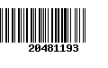 Código de Barras 20481193