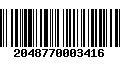 Código de Barras 2048770003416