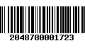 Código de Barras 2048780001723