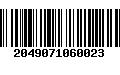 Código de Barras 2049071060023