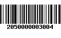 Código de Barras 2050000003004