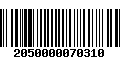 Código de Barras 2050000070310