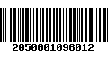 Código de Barras 2050001096012