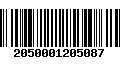 Código de Barras 2050001205087