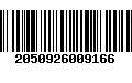 Código de Barras 2050926009166