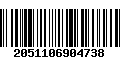 Código de Barras 2051106904738