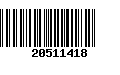 Código de Barras 20511418