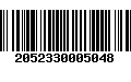 Código de Barras 2052330005048