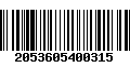 Código de Barras 2053605400315