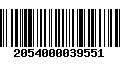 Código de Barras 2054000039551