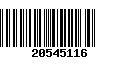 Código de Barras 20545116