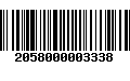 Código de Barras 2058000003338