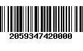 Código de Barras 2059347420000