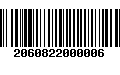 Código de Barras 2060822000006