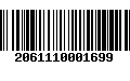 Código de Barras 2061110001699