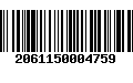 Código de Barras 2061150004759