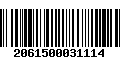 Código de Barras 2061500031114