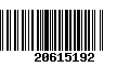 Código de Barras 20615192