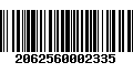 Código de Barras 2062560002335