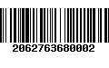 Código de Barras 2062763680002