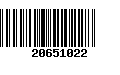 Código de Barras 20651022