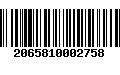 Código de Barras 2065810002758