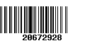 Código de Barras 20672928