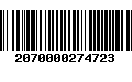 Código de Barras 2070000274723