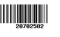 Código de Barras 20702502