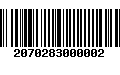 Código de Barras 2070283000002