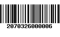 Código de Barras 2070326000006