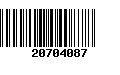 Código de Barras 20704087