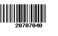 Código de Barras 20707040