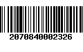 Código de Barras 2070840002326